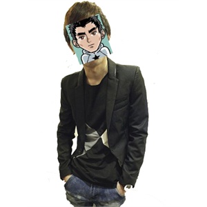 王道 韩版时尚短款修身个性男式西服 204-x05-P110