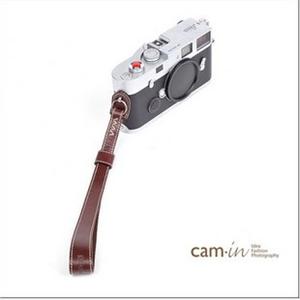 Cam-in 袋鼠皮 相机手腕带 E款 棕色皮/米色线 CAM2027