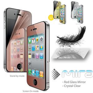 卡登仕 苹果 Apple iphone 4代 镜面屏幕膜 Mira系列 可做镜子 红