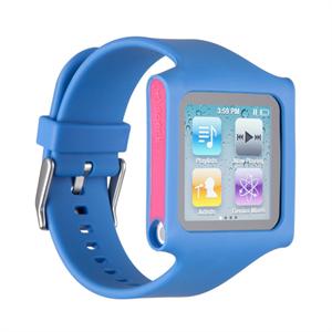 新!美国 Speck TimeToRock iPod Nano 6 摇滚表带 附耳线臂带 蓝