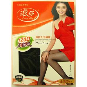 浪莎 120D 天鹅绒九分裤袜 黑色98358