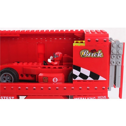 乐高积木赛车运输车便宜价格 乐高积木 军事质