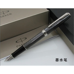 派克钢笔Parker/派克08卓尔系列碳黑白夹墨水笔