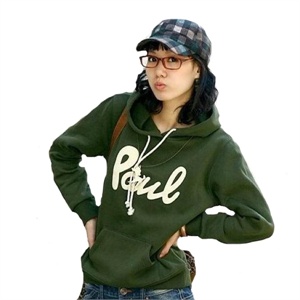 欧美时尚长袖连帽抓绒淑女卫衣 休闲装 2062