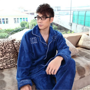 想飘内衣 秋冬新 男士典范 绅士风加厚版珊瑚绒套装家居服睡衣