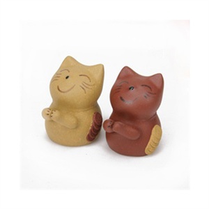 王道家居 精品宜兴紫 砂茶宠 笑眯眯的可爱招财猫 两色选 dy