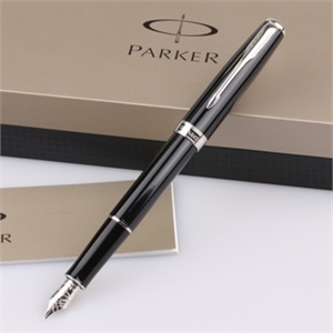 派克钢笔Parker/派克08卓尔纯黑丽雅白夹墨水笔