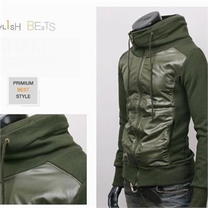 杰塞威斯 冬装新品亮片拼色装饰时尚立领开衬百搭卫衣DS313