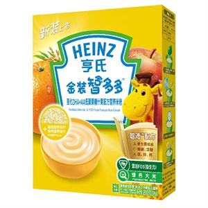 亨氏 金装智多多DHA＋AA低聚果糖什果配方营养米粉1段 200G/盒