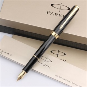派克钢笔派克Parker/派克08卓尔纯黑丽雅金夹墨水笔