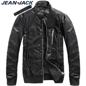 【品牌直供】JeanJack秋装新款 韩版修身立领正品皮衣 外套 6020