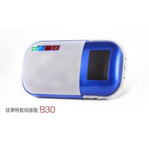 钛美特 B30户外便携迷你插卡TF卡/U盘音响 带FM收音带显示屏