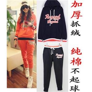依山傍水韩版新品连帽休闲套装加厚秋冬女装XNR 4106