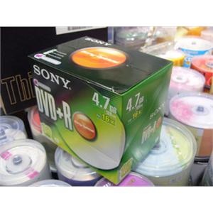 索尼SONY DVD+R 16X 十片盒装 刻录光盘