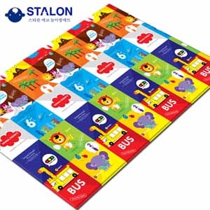 韩国进口环保型 STALON 波比熊学习方块游戏垫 爬行垫 宝宝垫
