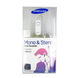 SAMSUNG三星HM3500原装蓝牙耳机(白)立体声 单双耳转换蓝牙