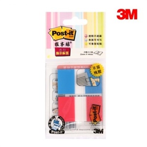 3M post-it报事贴 透明指示标签 680-2PK-1 20片2色装红+蓝