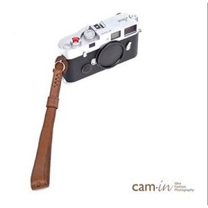 Cam-in 胎牛皮 相机手腕带 E款 卡其色皮/卡其色线 CAM2025