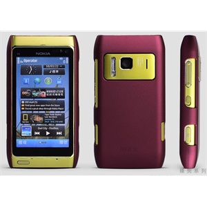 ROCK洛克 诺基亚NOKIA N8 裸壳 彩壳 手机套 超薄0.8mm 酒红色