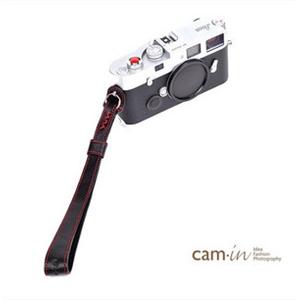 Cam-in 胎牛皮 相机手腕带 E款 黑色皮/红线 CAM2022
