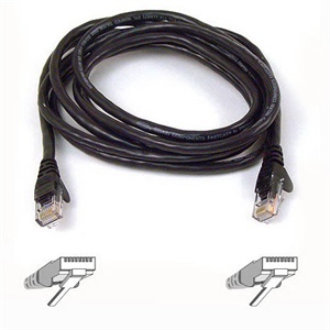 【当当自营】贝尔金（BELKIN）RJ45超5类网线 (2.1米，黑色,插头注塑/保护凸耳) A3L850Azh07BLKS