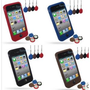 香港Springhk 苹果 iphone4 手机套 硅胶套 保护套 多色 屏幕擦