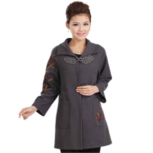 妍姝阁冬装中老年服装外套棉衣戴帽加肥加大印花棉服厚款棉衣
