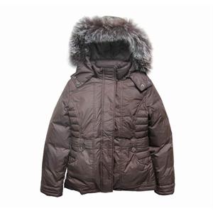 【品牌直供】威鹏专柜正品㊣啡色女立领撞皮侧行线单面便服398504