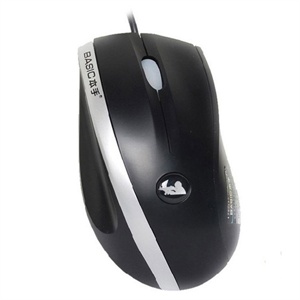 本手basic M988银斑狮 黑银 USB鼠标 手型设计