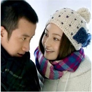 星琦舞 裸婚童佳倩同款毛线帽 针织帽 9S1303