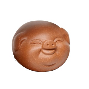 王道家居 精品宜兴紫 砂茶宠 小猪头 憨厚可爱 四色选 dy