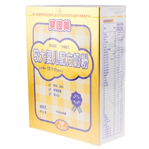 贝因美 金装较大婴儿奶粉450克