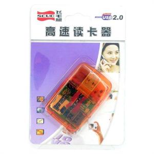 飞毛腿 水晶系列多合一高速读卡器MS/SD/MicroSD/TF/M2卡