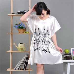 点点 炫丽夏装欧美风三穿家居服连衣裙-白色经典