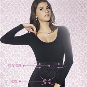 悠仙美地 摩登女郎时尚保暖轻度塑身系列大圆领长袖保暖衣YB1026