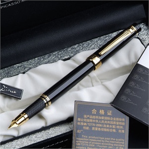 毕加索钢笔 PS-917罗马情缘纯黑铱金钢笔/墨水笔