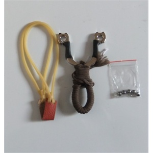 疯狂石头不锈钢弹弓+强力皮筋组+弹珠30粒=6