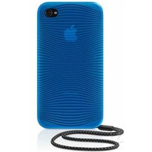 贝尔金Belkin iPhone 4G 加强防滑TPU保护套（附手绳）蓝色