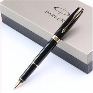 派克 签字笔Parker/派克08卓尔纯黑丽雅金夹宝珠笔