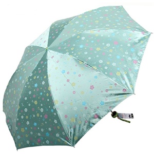 2012款天堂伞专卖三折缎面防紫外线遮阳伞 晴雨伞 3336花开时节浅