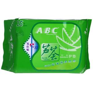 ABC 芦荟超薄棉柔卫生护垫25片