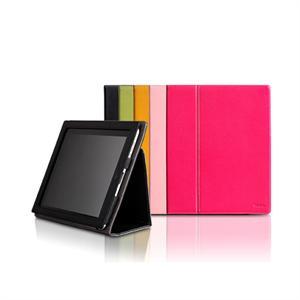 日本 悠果 YOGO ipad 2专用 Quickbook 头层牛皮支架 真皮套 玫红