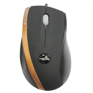 本手basic M988银斑狮 黑金 PS2鼠标 手型设计