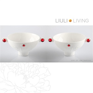 琉璃工房 LIULI LIVING作品 骨瓷融融 对 餐具 骨瓷 碗