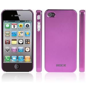 ROCK洛克 苹果 iphone 4 naked shell裸壳 钛金 手机套 石榴红