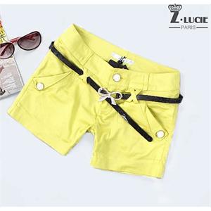 3色~~ZLUCIE品牌~ZLXY-025袋口小折边双腰低腰包臀短裤