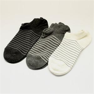 【品牌直供】乐为男士船袜 正品纯棉条纹春夏运动袜子 日本隐形 全棉短袜