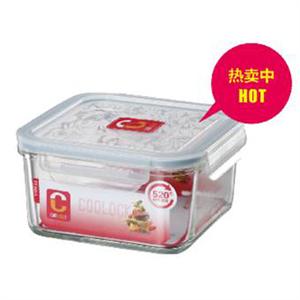 COOLOCK酷扣 方形玻璃乐扣保鲜盒 玻璃饭盒 便当盒SF-1100 1100ML