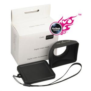 美侬 DVb-30mm 卡口 摄像机DV方形遮光罩 带镜头盖 (黑色)