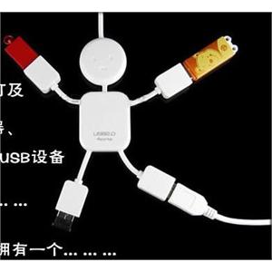可爱人型 卡通娃娃HUB 2.0一拖四USB HUB 集线器 USB一拖4[ADF1]